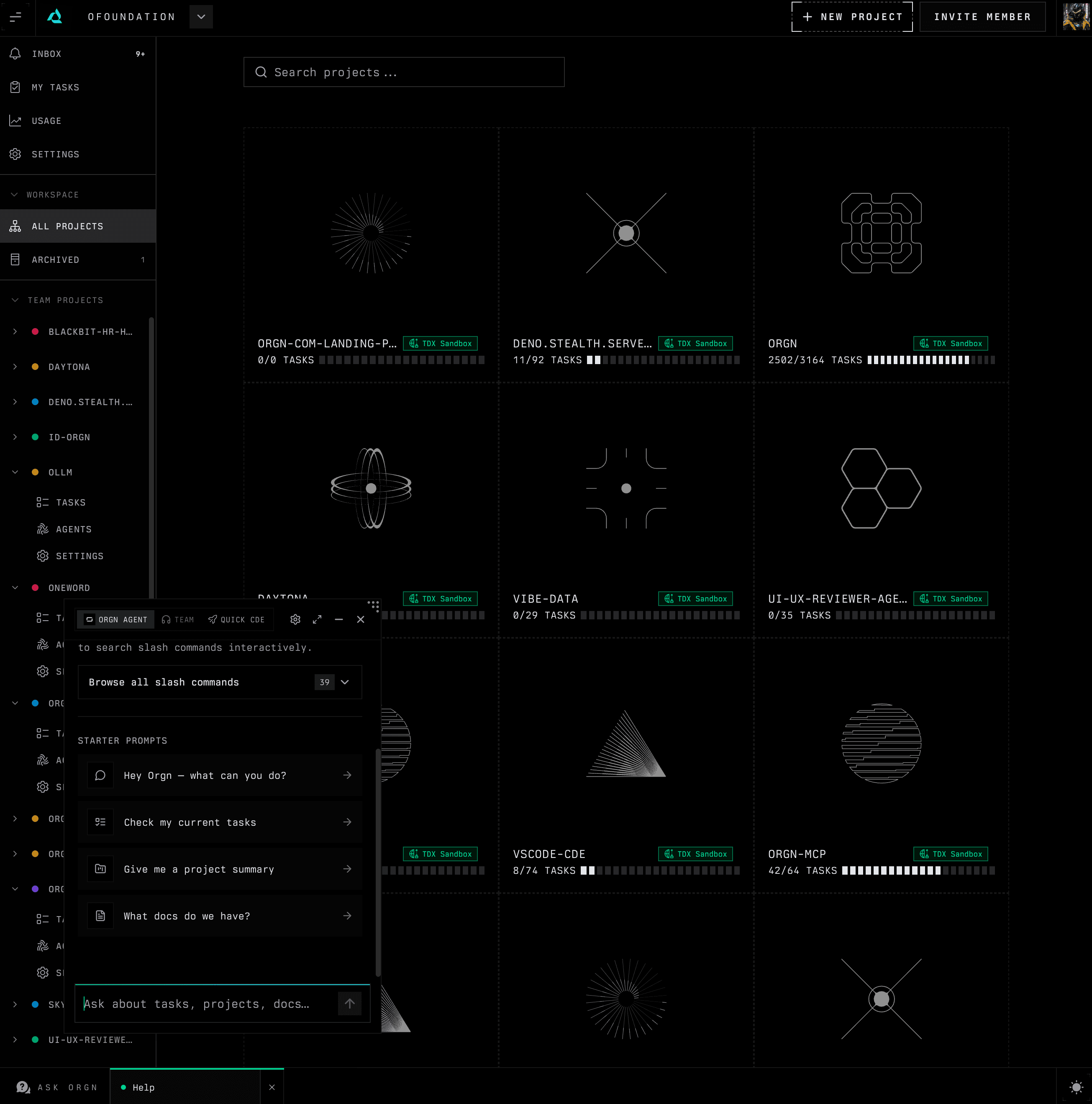 Orgn Studio agent command and control workspace Orgn Studio agent command and control workspace