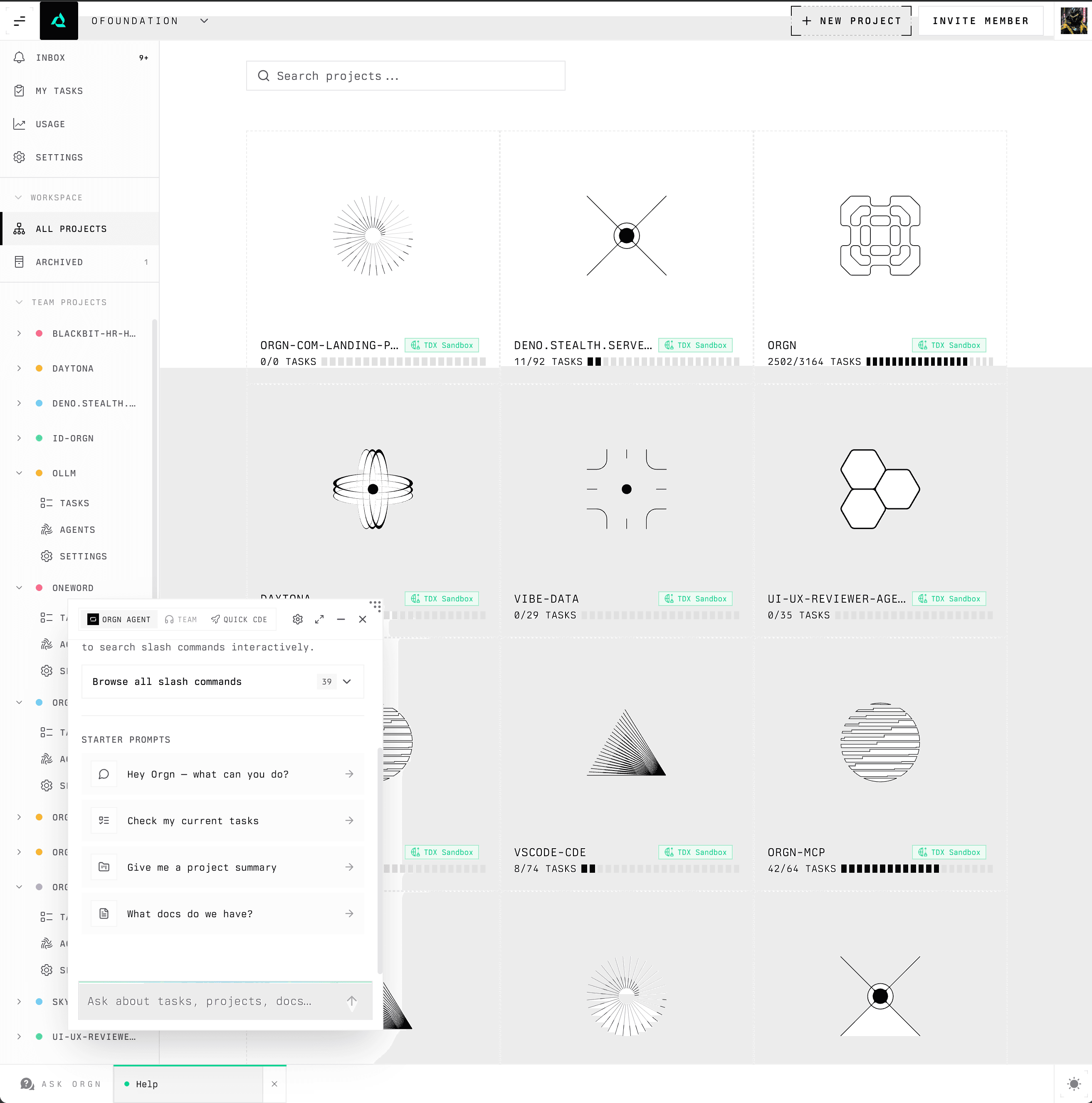 Orgn Studio agent command and control workspace Orgn Studio agent command and control workspace